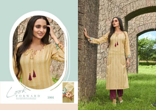 Vitara Zil Mil Cotton Designer Embroidery Kurti 